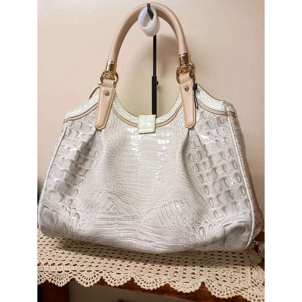 RARE Brahmin Orange Blossom Tassel w/matching Eliza handbag